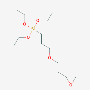 molecular formula C13H28O5Si B14340019 Triethoxy{3-[2-(oxiran-2-yl)ethoxy]propyl}silane CAS No. 106146-60-5