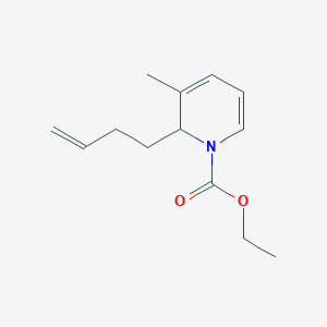 molecular formula C13H19NO2 B14340032 Ethyl 2-(but-3-en-1-yl)-3-methylpyridine-1(2H)-carboxylate CAS No. 99240-26-3