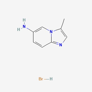 molecular formula C8H10BrN3 B1434004 3-Methylimidazo[1,2-a]pyridin-6-amine hydrobromide CAS No. 1803596-49-7