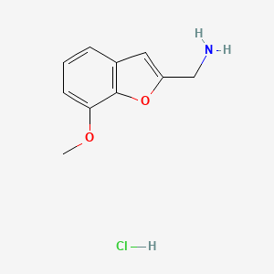 molecular formula C10H12ClNO2 B1434007 (7-Methoxy-1-benzofuran-2-yl)methanamine hydrochloride CAS No. 1803572-44-2