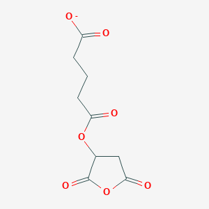molecular formula C9H9O7- B14340126 5-[(2,5-Dioxooxolan-3-yl)oxy]-5-oxopentanoate CAS No. 106025-51-8