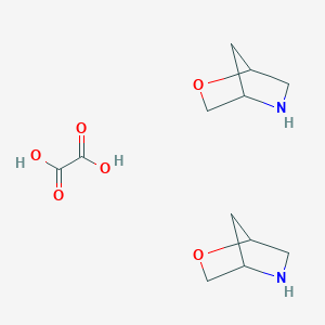 molecular formula C7H11NO5 B1434013 2-Oxa-5-azabicyclo[2.2.1]heptane hemioxalate CAS No. 1523606-31-6