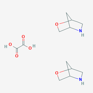 molecular formula C12H20N2O6 B1434013 2-Oxa-5-azabicyclo[2.2.1]heptane hemioxalate CAS No. 1523606-31-6