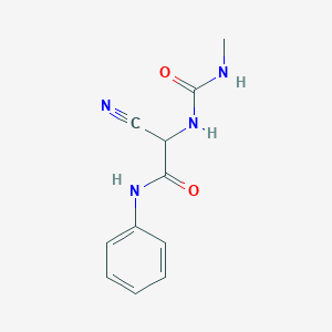 molecular formula C11H12N4O2 B14340139 N~2~-(Methylcarbamoyl)-3-nitrilo-N-phenylalaninamide CAS No. 105931-96-2