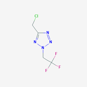 molecular formula C4H4ClF3N4 B1434015 5-(chloromethyl)-2-(2,2,2-trifluoroethyl)-2H-1,2,3,4-tetrazole CAS No. 1803607-11-5