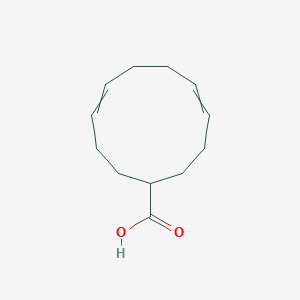 molecular formula C12H18O2 B14340195 Cycloundeca-4,8-diene-1-carboxylic acid CAS No. 94055-15-9