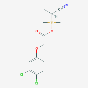 molecular formula C13H15Cl2NO3Si B14340200 Acetic Acid, (3,4-dichlorophenoxy)-, (1-cyanoethyl)dimethylsilyl Ester CAS No. 106865-07-0