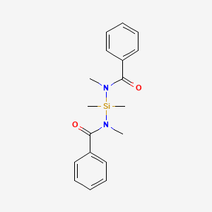 molecular formula C18H22N2O2Si B14340207 N,N'-(Dimethylsilanediyl)bis(N-methylbenzamide) CAS No. 95686-83-2
