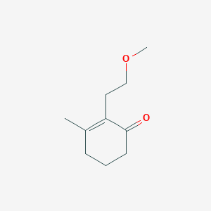 molecular formula C10H16O2 B14340232 2-(2-Methoxyethyl)-3-methylcyclohex-2-en-1-one CAS No. 105752-49-6