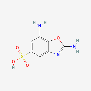 molecular formula C7H7N3O4S B1434024 2,7-Diamino-1,3-benzoxazole-5-sulfonic acid CAS No. 1820649-69-1
