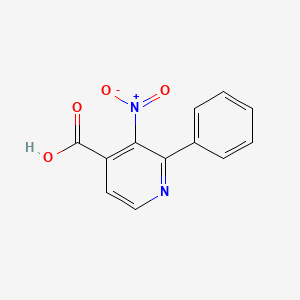 molecular formula C12H8N2O4 B1434028 3-Nitro-2-phenylpyridine-4-carboxylic acid CAS No. 1393443-34-9
