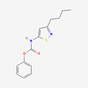 molecular formula C14H16N2O2S B14340332 Phenyl (3-butylisothiazol-5-yl)carbamate 