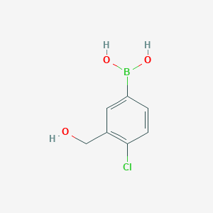 molecular formula C7H8BClO3 B1434037 4-Chloro-3-(hydroxymethyl)phenylboronic acid CAS No. 1430237-54-9