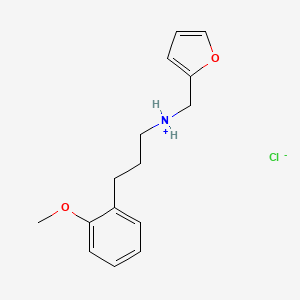 molecular formula C15H20ClNO2 B14340412 furan-2-ylmethyl-[3-(2-methoxyphenyl)propyl]azanium;chloride CAS No. 101104-94-3