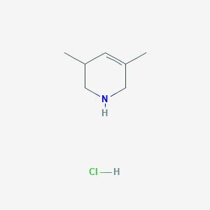 molecular formula C7H14ClN B1434042 3,5-Dimethyl-1,2,3,6-tetrahydropyridine hydrochloride CAS No. 1803581-89-6