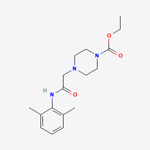 molecular formula C17H25N3O3 B14340447 Ethyl 4-[2-(2,6-dimethylanilino)-2-oxoethyl]piperazine-1-carboxylate CAS No. 93993-03-4