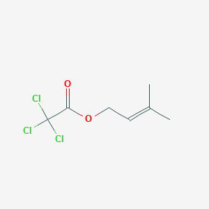 molecular formula C7H9Cl3O2 B14340454 Trichloroacetic acid, 3-methylbut-2-enyl ester CAS No. 96546-89-3