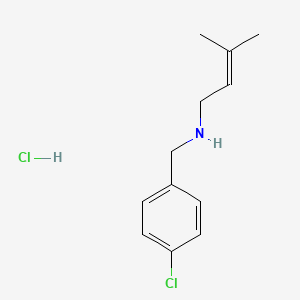 molecular formula C12H17Cl2N B1434052 [(4-Chlorophenyl)methyl](3-methylbut-2-en-1-yl)amine hydrochloride CAS No. 1803560-81-7