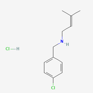 [(4-Chlorophenyl)methyl](3-methylbut-2-en-1-yl)amine hydrochloride