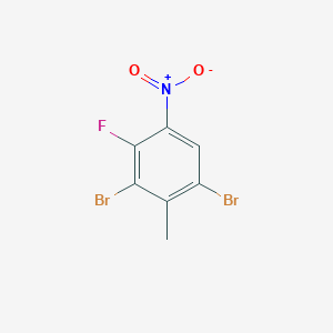 molecular formula C7H4Br2FNO2 B1434055 1,3-Dibromo-4-fluoro-2-methyl-5-nitrobenzene CAS No. 1820613-94-2