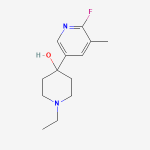 molecular formula C13H19FN2O B1434056 1-Ethyl-4-(6-fluoro-5-methylpyridin-3-yl)piperidin-4-ol CAS No. 1820674-37-0