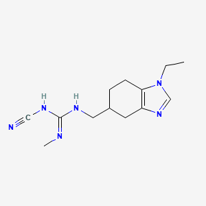 molecular formula C13H20N6 B14340587 N-Cyano-N'-((1-ethyl-4,5,6,7-tetrahydro-1H-benzimidazol-5-yl)methyl)-N''-methylguanidine CAS No. 99700-08-0