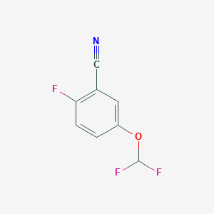 molecular formula C8H4F3NO B1434059 5-(Difluoromethoxy)-2-fluorobenzonitrile CAS No. 1261499-62-0
