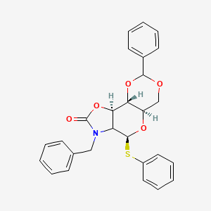 molecular formula C27H25NO5S B1434064 Phenyl N-Benzyl-2-amino-4,6-O-benzylidene-2-N,3-O-carbonyl-2-deoxy-1-thio-beta-D-glucopyranoside CAS No. 910805-49-1