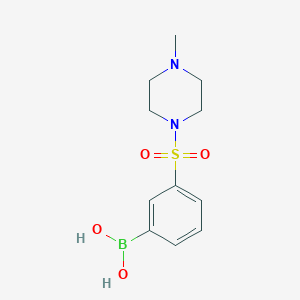 molecular formula C11H17BN2O4S B1434066 (3-((4-Methylpiperazin-1-yl)sulfonyl)phenyl)boronic acid CAS No. 1704063-59-1