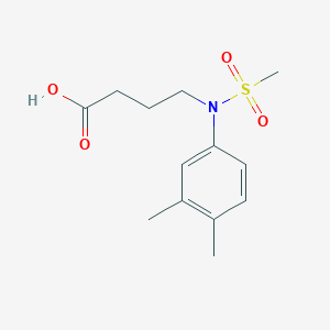molecular formula C13H19NO4S B1434067 4-[(3,4-Dimethylphenyl)(methylsulfonyl)amino]butanoic acid CAS No. 1858252-12-6
