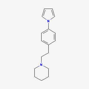 molecular formula C17H22N2 B14340690 Piperidine, 1-(2-(4-(1H-pyrrol-1-yl)phenyl)ethyl)- CAS No. 93372-02-2