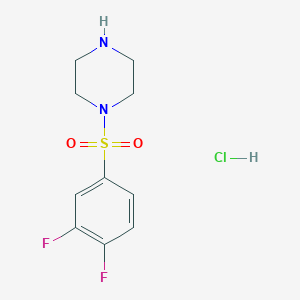 molecular formula C10H13ClF2N2O2S B1434072 1-(3,4-Difluorobenzenesulfonyl)piperazine hydrochloride CAS No. 1585869-89-1