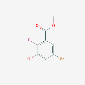 molecular formula C9H8BrFO3 B1434074 Methyl 5-bromo-2-fluoro-3-methoxybenzoate CAS No. 1820684-72-7