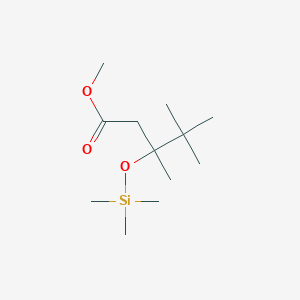 molecular formula C12H26O3Si B14340747 Methyl 3,4,4-trimethyl-3-[(trimethylsilyl)oxy]pentanoate CAS No. 93794-63-9