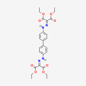 molecular formula C26H30N4O8 B14340767 Benzidine diethyl malonate hydrazone CAS No. 103124-62-5