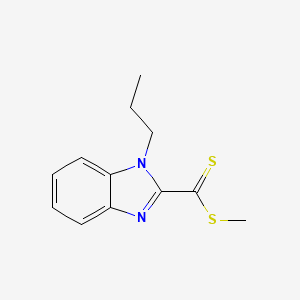 molecular formula C12H14N2S2 B14340769 Methyl 1-propyl-1H-benzimidazole-2-carbodithioate CAS No. 105391-98-8