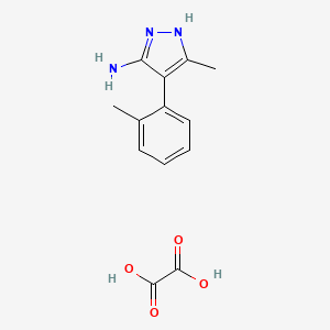 B1434078 5-Methyl-4-ortho-tolyl-1H-pyrazole-3-amine oxalate salt CAS No. 1910802-63-9