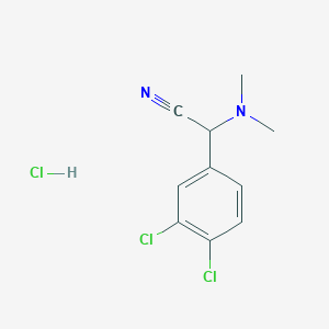 molecular formula C10H11Cl3N2 B1434079 2-(3,4-二氯苯基)-2-(二甲基氨基)乙腈盐酸盐 CAS No. 1440535-55-6