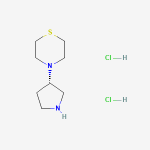 molecular formula C8H18Cl2N2S B1434083 (S)-4-(Pyrrolidin-3-yl)thiomorpholine dihydrochloride CAS No. 666852-87-5