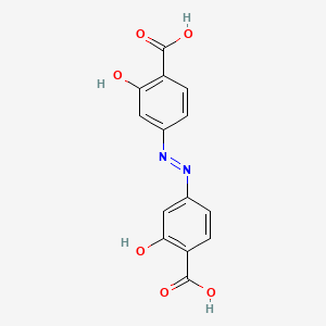 molecular formula C14H10N2O6 B14340832 Benzoic acid, 4,4'-azobis[2-hydroxy- CAS No. 95710-87-5