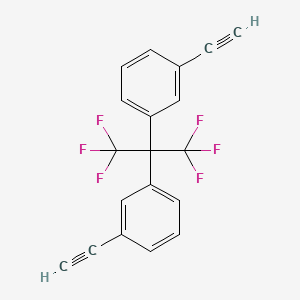molecular formula C19H10F6 B14340836 Benzene, 1,1'-[2,2,2-trifluoro-1-(trifluoromethyl)ethylidene]bis[3-ethynyl- CAS No. 92455-18-0
