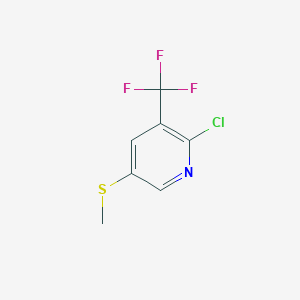 molecular formula C7H5ClF3NS B1434084 2-Chloro-3-(trifluoromethyl)-5-(methylthio)pyridine CAS No. 1820650-15-4