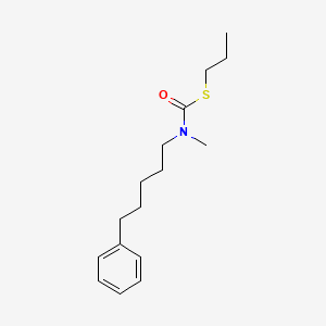 molecular formula C16H25NOS B14340856 Carbamothioic acid, methyl(5-phenylpentyl)-, S-propyl ester CAS No. 93359-42-3