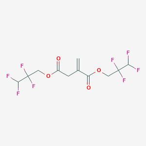 molecular formula C11H10F8O4 B14340857 Bis(2,2,3,3-tetrafluoropropyl) 2-methylidenebutanedioate CAS No. 104887-33-4