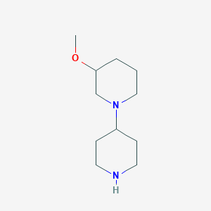molecular formula C11H22N2O B1434088 1,4'-Bipiperidine,3-methoxy- CAS No. 864356-15-0