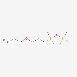 molecular formula C10H26O3Si2 B14340891 Ethanol, 2-[3-(pentamethyldisiloxanyl)propoxy]- CAS No. 105463-86-3