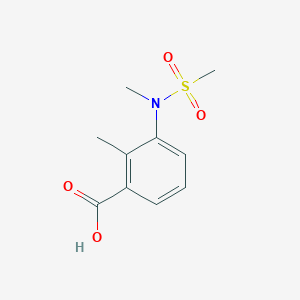 molecular formula C10H13NO4S B1434093 2-Methyl-3-[methyl(methylsulfonyl)amino]benzoic acid CAS No. 1858252-19-3