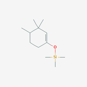 molecular formula C12H24OSi B14340936 Trimethyl[(3,3,4-trimethylcyclohex-1-en-1-yl)oxy]silane CAS No. 96641-38-2