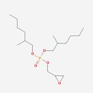 molecular formula C17H35O5P B14341004 Bis(2-methylhexyl) (oxiran-2-yl)methyl phosphate CAS No. 93639-57-7