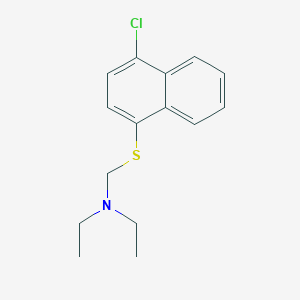 molecular formula C15H18ClNS B14341040 N-{[(4-Chloronaphthalen-1-yl)sulfanyl]methyl}-N-ethylethanamine CAS No. 92954-23-9